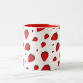 Erdbeeren, Rot-Weißes Fruchtfutter Zweifarbige Tasse (Mittel)