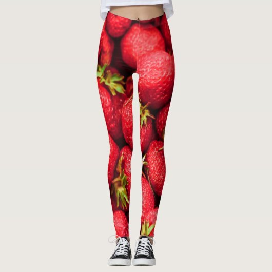 Erdbeeren Rote delbeere Leggings (Vorderseite)