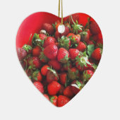 Erdbeeren Rotes Foto Keramikornament (Rechts)