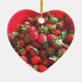 Erdbeeren Rotes Foto Keramikornament