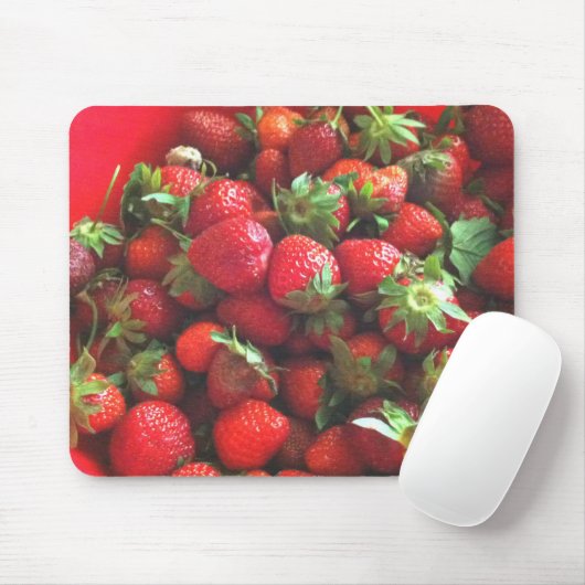 Erdbeeren Rotes Foto Mousepad (Mit Mouse)