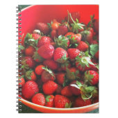 Erdbeeren Rotes Foto Notizblock (Vorderseite)