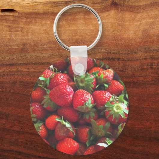 Erdbeeren Rotes Foto Schlüsselanhänger (Vorderseite)