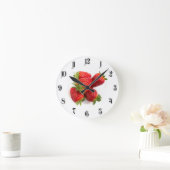 Erdbeeren Runde Wanduhr (Zuhause)