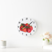 Erdbeeren Runde Wanduhr (Zuhause)