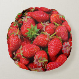 Erdbeeren Rundes Kissen
