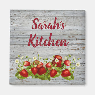 Erdbeeren Rustikaler Individuelle Name Personalisi Magnet