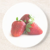 Erdbeeren Sandstein Untersetzer (Vorne)