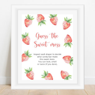 Erdbeeren schätzen das süße Schlamaspiel Poster