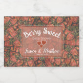 Erdbeeren Schaumweinetikett (Einzelnes Label)