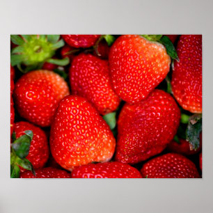 Erdbeeren schließen Plakat