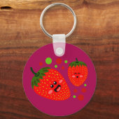 Erdbeeren Schlüsselanhänger (Vorderseite)