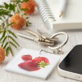 Erdbeeren Schlüsselanhänger (Vorderseite rechts)