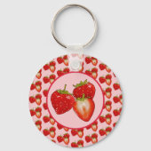 Erdbeeren Schlüsselanhänger (Vorderseite)