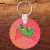Erdbeeren Schlüsselanhänger (Vorderseite)