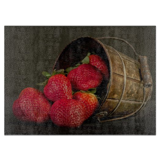 Erdbeeren Schneidebrett (Vorderseite)