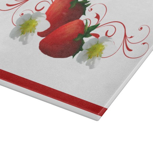 Erdbeeren Schneidebrett (Ecke)
