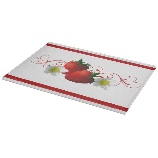Erdbeeren Schneidebrett (Ecke)