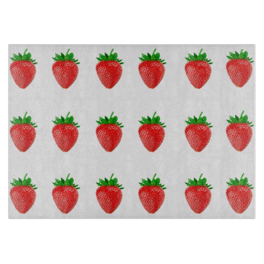 Erdbeeren Schneidebrett (Vorderseite)