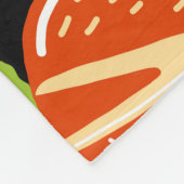 Erdbeeren Schwarz: Vintage Nahtlose Textur Fleecedecke (Ecke)