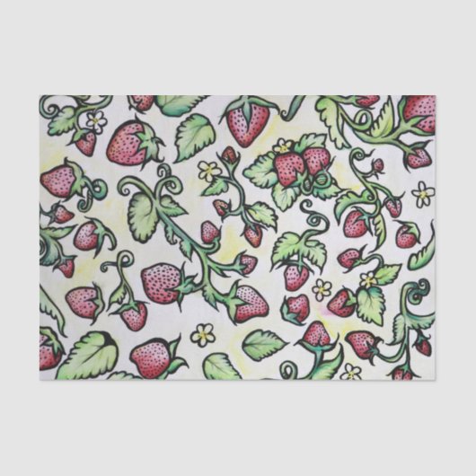 Erdbeeren Seidenpapier (Vorderseite)