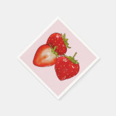 Erdbeeren Serviette (Ecke)