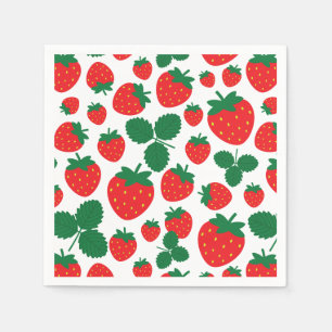 Erdbeeren Serviette