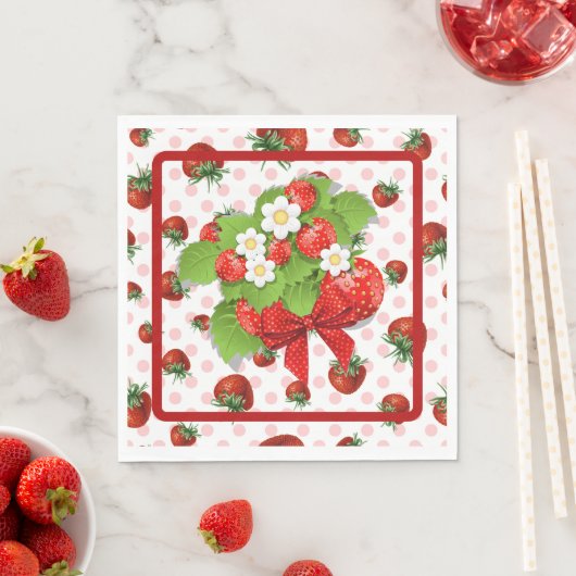 Erdbeeren serviette (Beispiel)