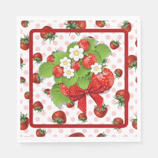 Erdbeeren  serviette (Vorderseite)