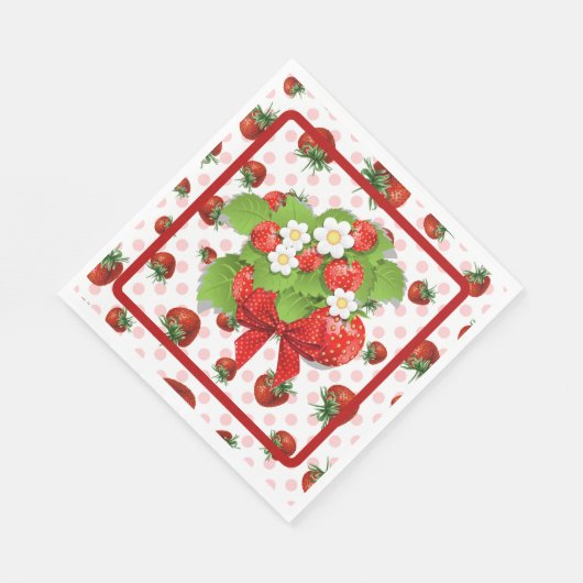 Erdbeeren  serviette (Ecke)