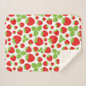 Erdbeeren Sherpa Blanket Sherpadecke (Vorderseite (Horizontal))