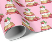 Erdbeeren Shortcake Cake Dessert Erdbeeren Geschenkpapier (Rolleneckpunkt)