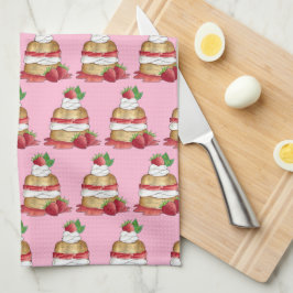 Erdbeeren Shortcake Cake Dessert Erdbeeren Geschirrtuch