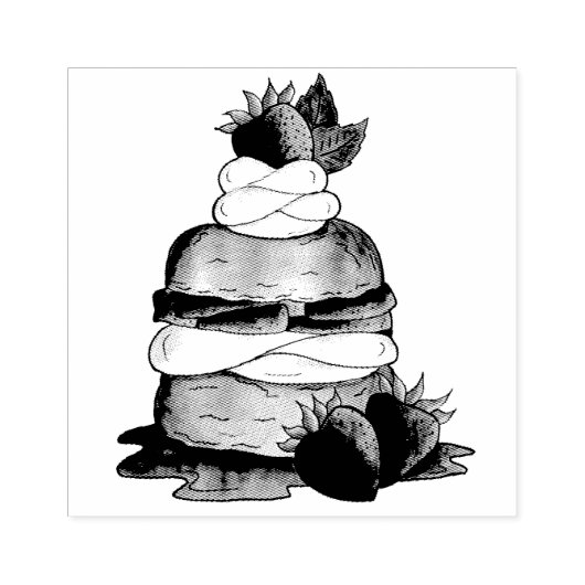 Erdbeeren Shortcake Cake Dessert Erdbeeren Gummistempel (Prägung)