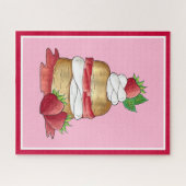 Erdbeeren Shortcake Cake Dessert Erdbeeren Puzzle (Horizontal)