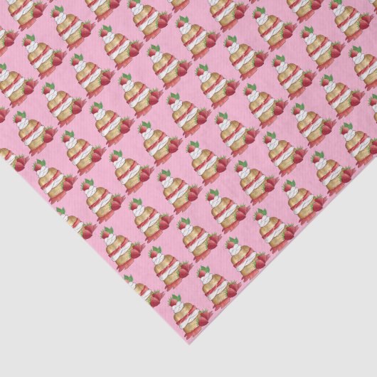 Erdbeeren Shortcake Cake Dessert Erdbeeren Seidenpapier (Ausschnitt)