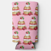 Erdbeeren Shortcake Cake Dessert Erdbeeren Selters Dosenkühler (Vorderseite)