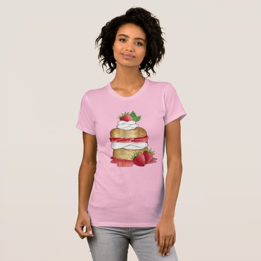 Erdbeeren Shortcake Cake Dessert Erdbeeren T-Shirt (Vorne ganz)