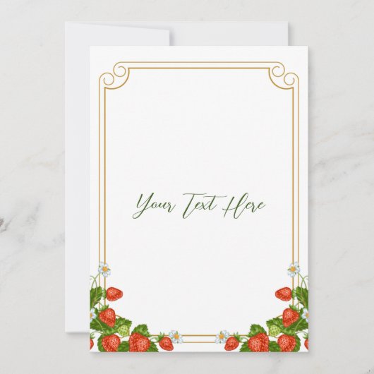 Erdbeeren-Shortcake-Einladung 12x18" Einladung (Vorderseite)