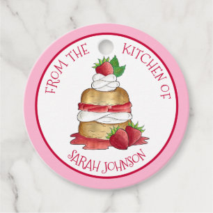 Erdbeeren Shortcake Kuchen Bäckerei Koch gebacken  Geschenkanhänger