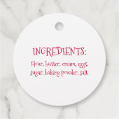 Erdbeeren Shortcake Kuchen Bäckerei Koch gebacken Geschenkanhänger (Rückseite)