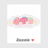 Erdbeeren sind meine Marmelade - Niedlich, psonnig Aufkleber (Blatt)