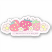 Erdbeeren sind meine Marmelade - Niedlich, psonnig Aufkleber (Vorderseite)