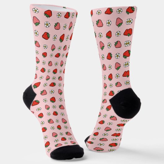 Erdbeeren Socken (Gewinkelt)
