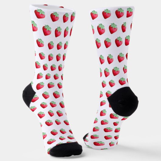 Erdbeeren Socken (Gewinkelt)