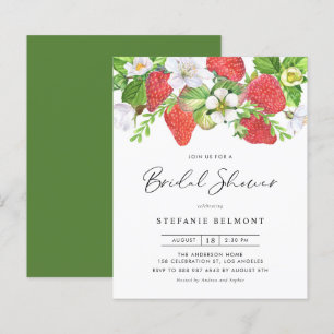 Erdbeeren Sommerdusche Bridal Einladung