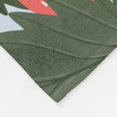 Erdbeeren: Sommerfrucht Musterdesign. Fleecedecke (Ecke)