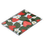 Erdbeeren: Sommerfrucht Musterdesign. Notizblock (Linke Seite)