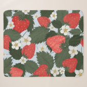 Erdbeeren: Sommerfrucht Musterdesign. Sherpadecke (Vorderseite (Horizontal))