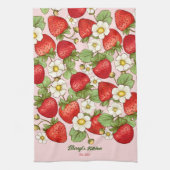 Erdbeeren Sommerfrüchte, kundenspezifische Bezeich Geschirrtuch (Vertikal)